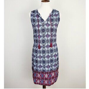 BeachLunchLounge Kayla Tassel Shift Dress Size M